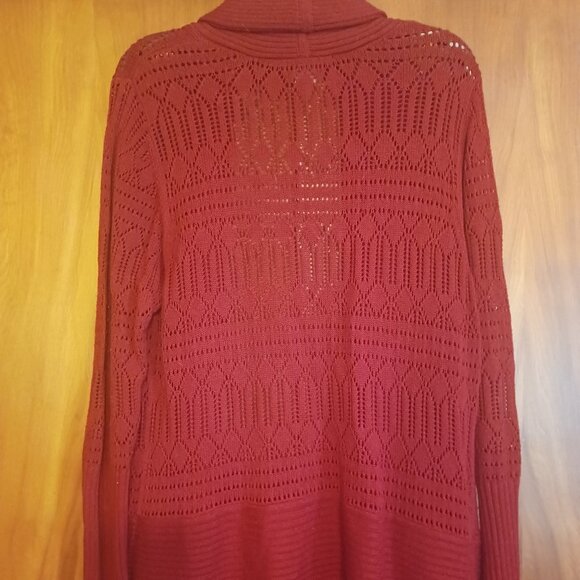 TahJay, Red Knit Tunic, Large - Picture 3 of 10